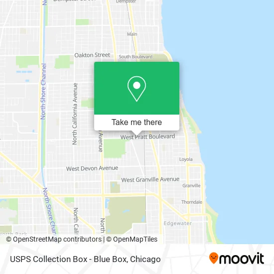 USPS Collection Box - Blue Box map