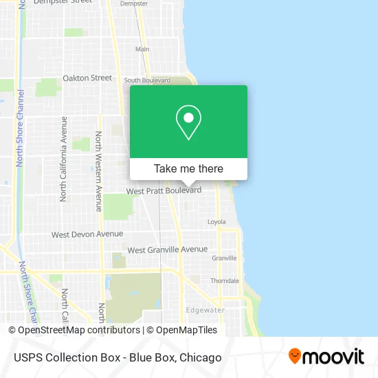 USPS Collection Box - Blue Box map