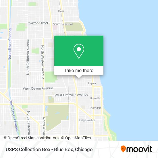 Mapa de USPS Collection Box - Blue Box