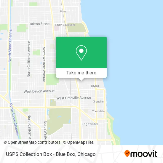 Mapa de USPS Collection Box - Blue Box