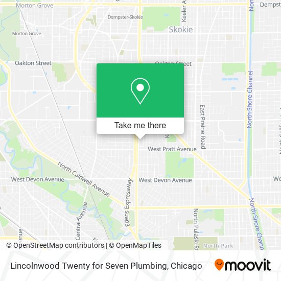 Mapa de Lincolnwood Twenty for Seven Plumbing