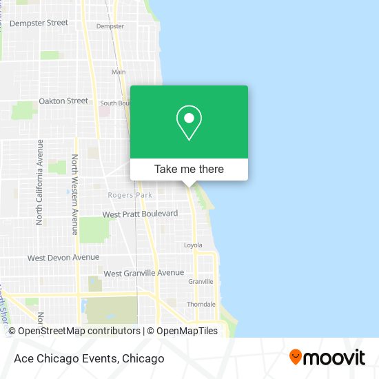 Mapa de Ace Chicago Events