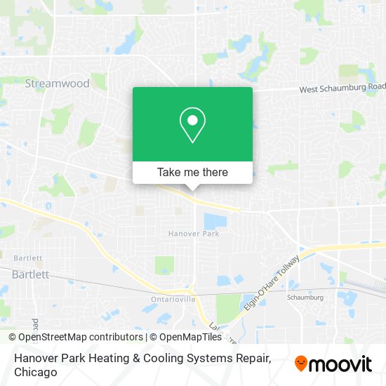 Mapa de Hanover Park Heating & Cooling Systems Repair