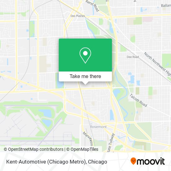 Mapa de Kent-Automotive (Chicago Metro)