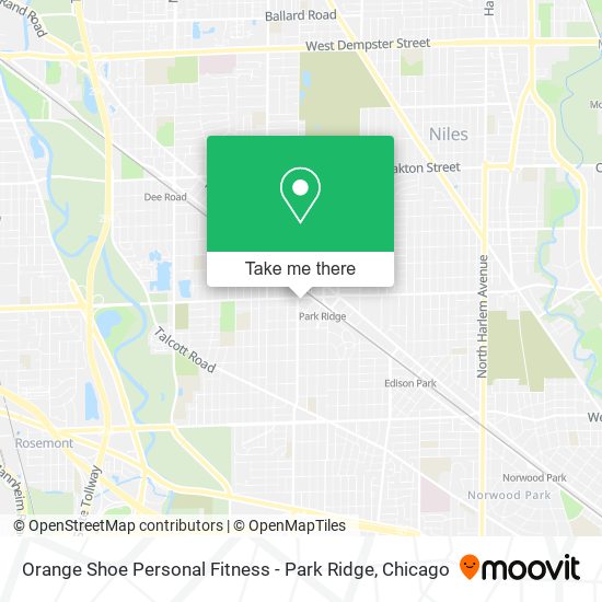 Orange Shoe Personal Fitness - Park Ridge map