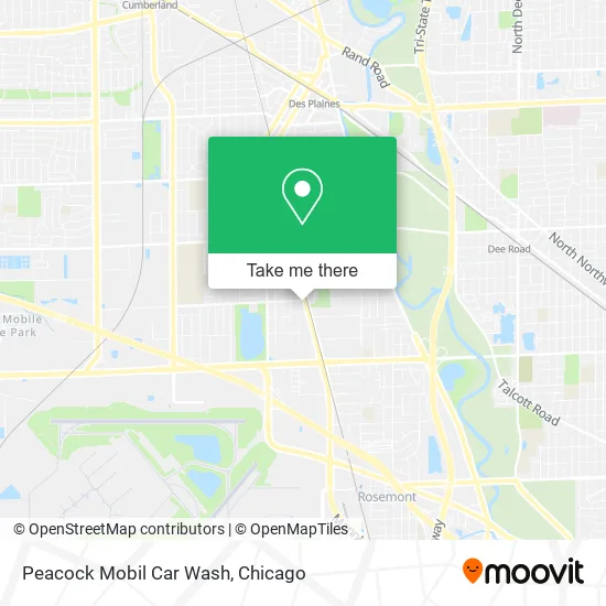 Mapa de Peacock Mobil Car Wash