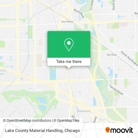 Lake County Material Handling map