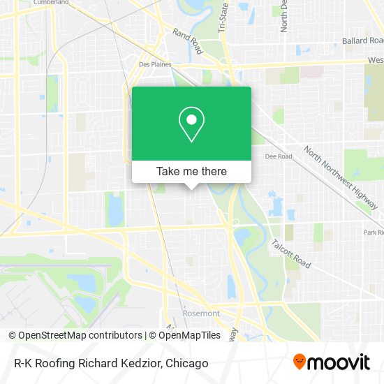 R-K Roofing Richard Kedzior map