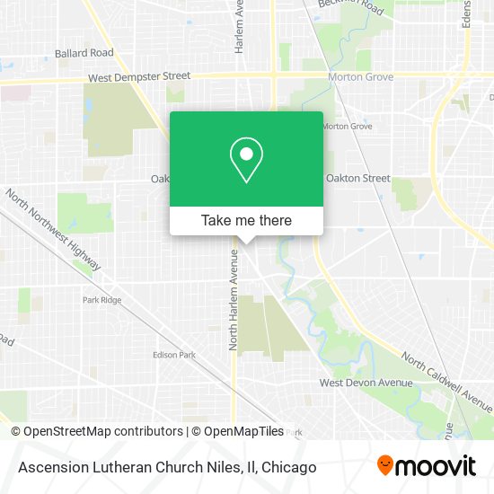 Ascension Lutheran Church Niles, Il map