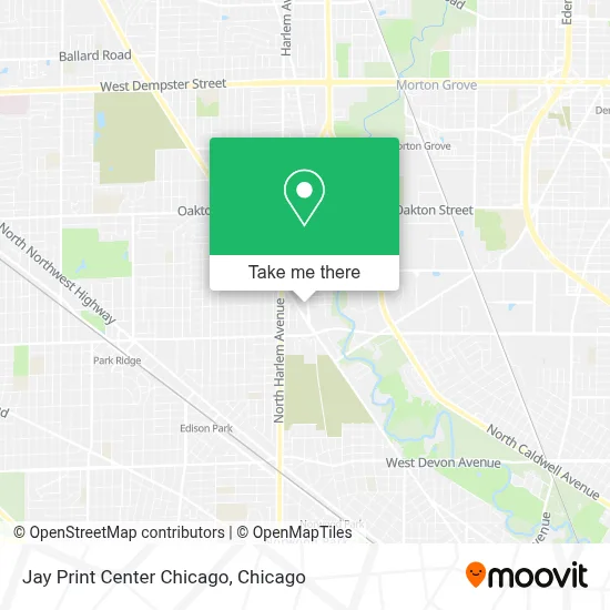Jay Print Center Chicago map