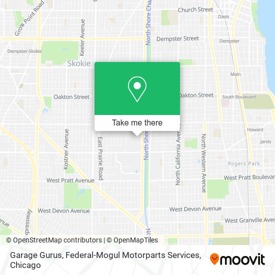 Mapa de Garage Gurus, Federal-Mogul Motorparts Services