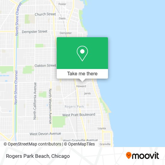 Mapa de Rogers Park Beach