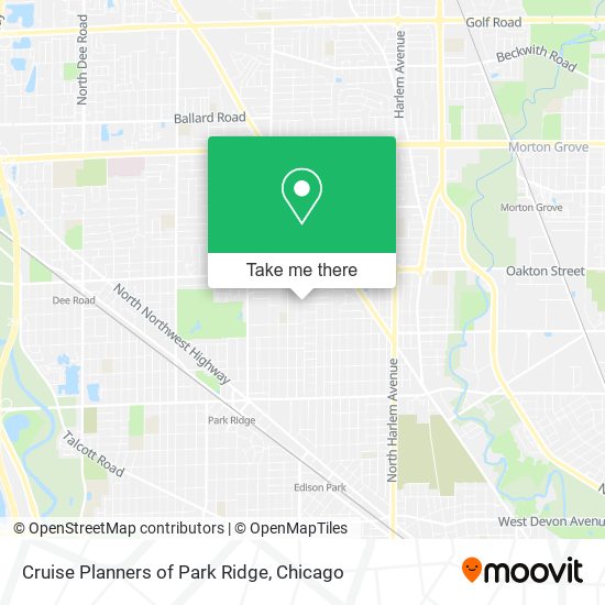 Cruise Planners of Park Ridge map