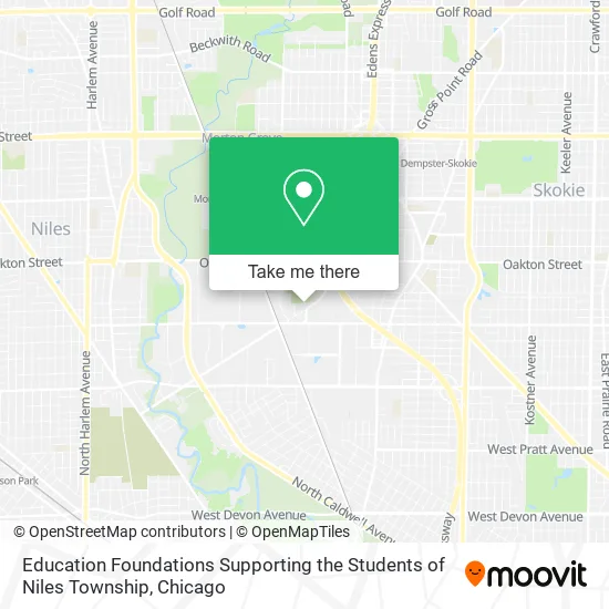 Education Foundations Supporting the Students of Niles Township map