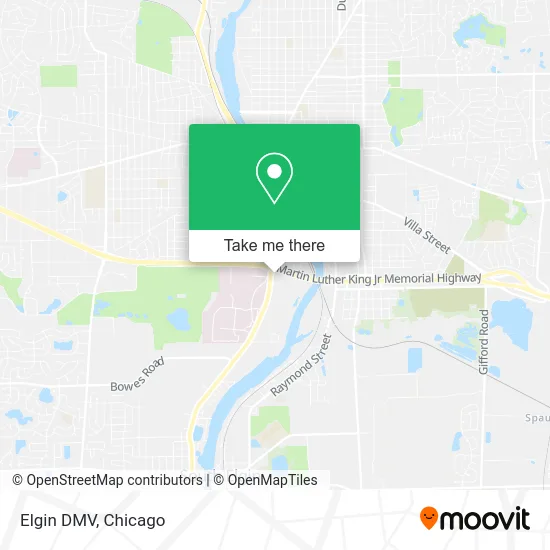 Elgin DMV map