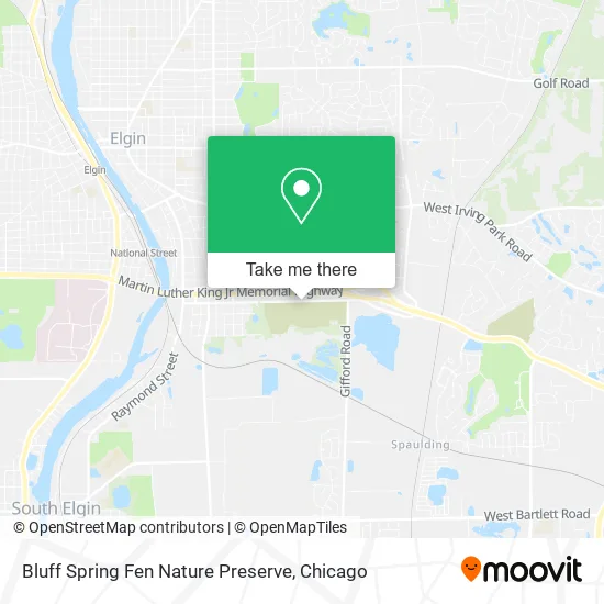Bluff Spring Fen Nature Preserve map