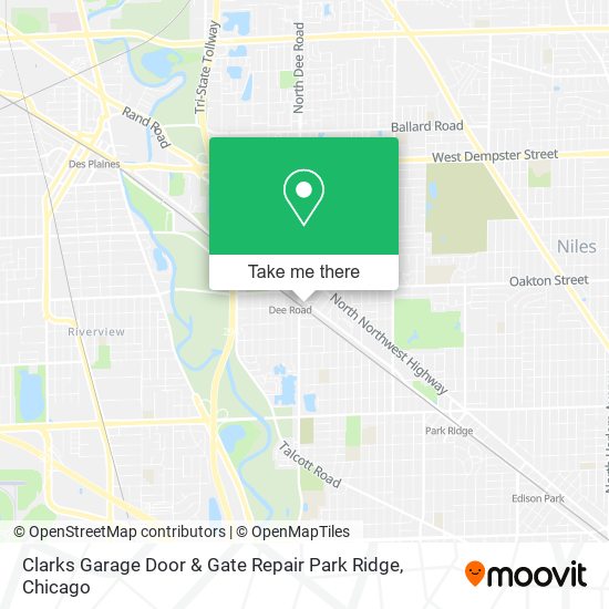 Clarks Garage Door & Gate Repair Park Ridge map