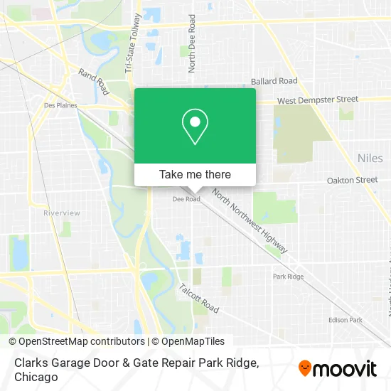 Clarks Garage Door & Gate Repair Park Ridge map