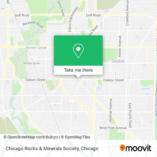 Mapa de Chicago Rocks & Minerals Society