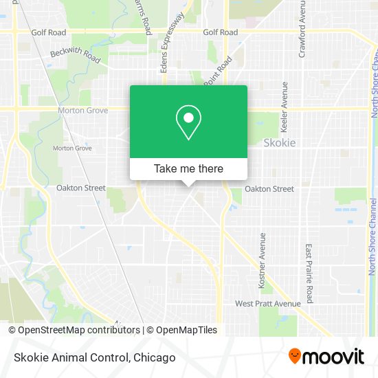 Skokie Animal Control map