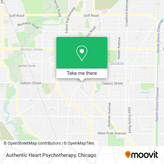 Authentic Heart Psychotherapy map