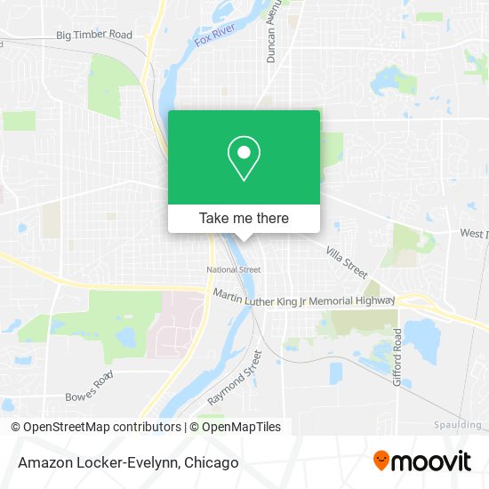 Amazon Locker-Evelynn map