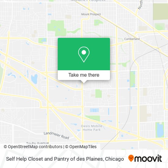 Self Help Closet and Pantry of des Plaines map