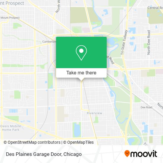 Mapa de Des Plaines Garage Door