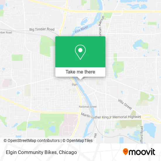 Elgin Community Bikes map