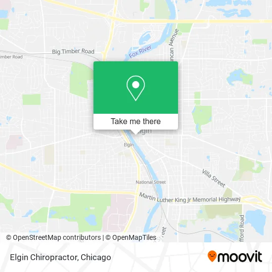 Elgin Chiropractor map