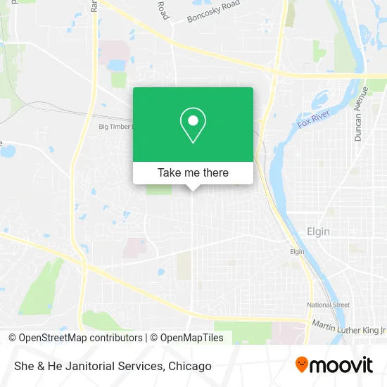 She & He Janitorial Services map