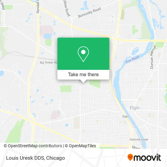 Louis Uresk DDS map