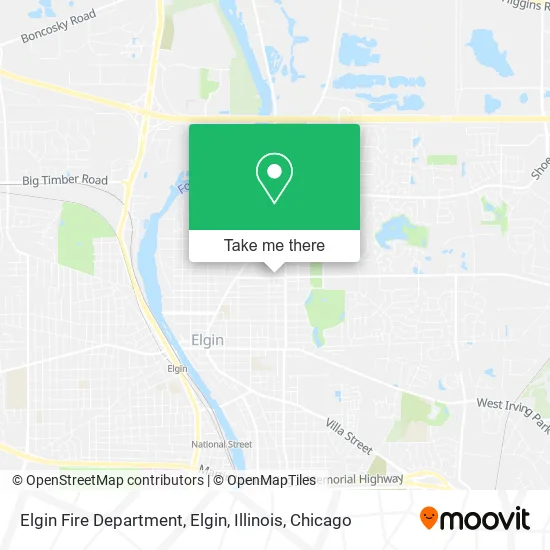 Elgin Fire Department, Elgin, Illinois map