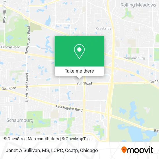 Janet A Sullivan, MS, LCPC, Ccatp map