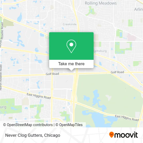 Never Clog Gutters map