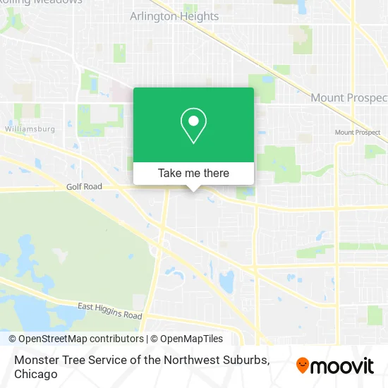 Monster Tree Service of the Northwest Suburbs map