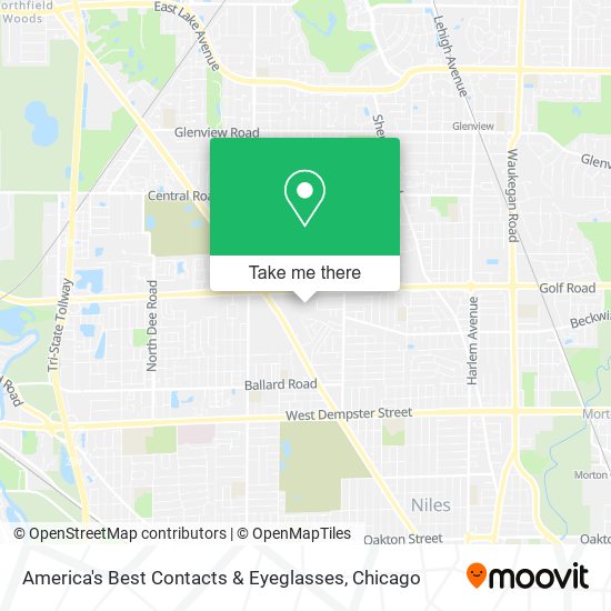 America's Best Contacts & Eyeglasses map