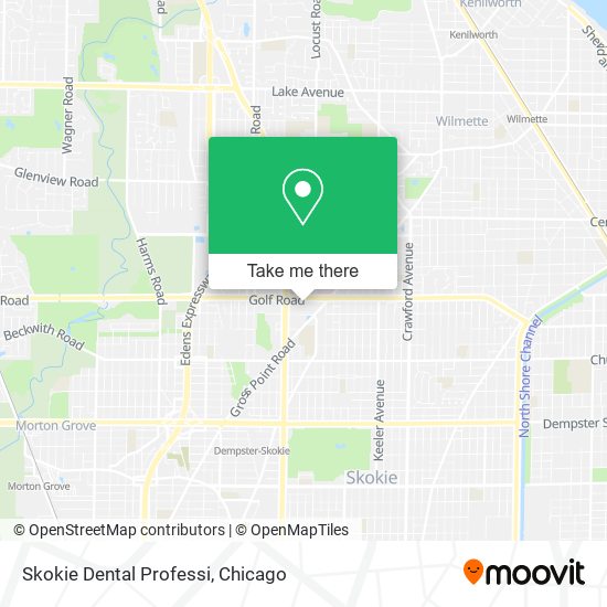 Mapa de Skokie Dental Professi