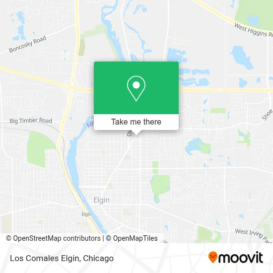 Los Comales Elgin map