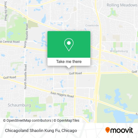 Chicagoland Shaolin Kung Fu map
