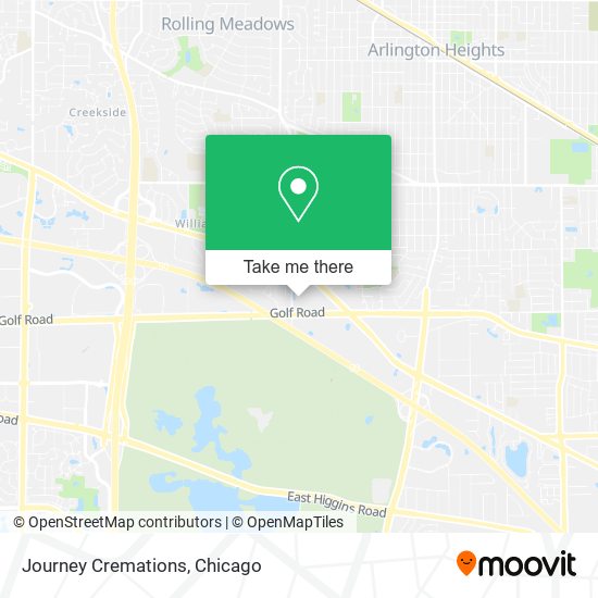 Journey Cremations map