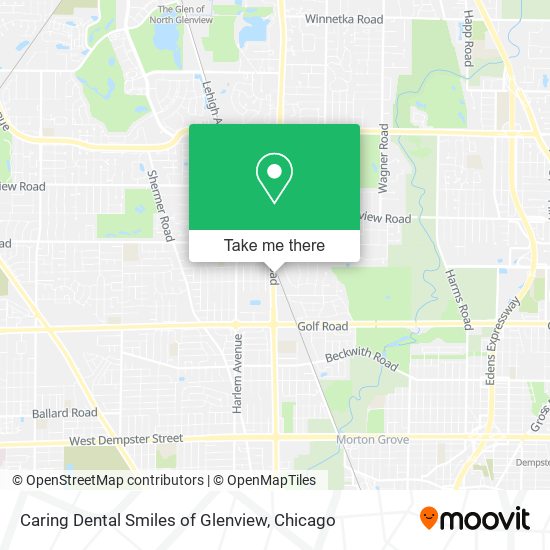 Mapa de Caring Dental Smiles of Glenview