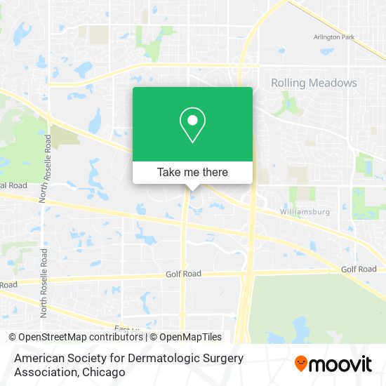American Society for Dermatologic Surgery Association map