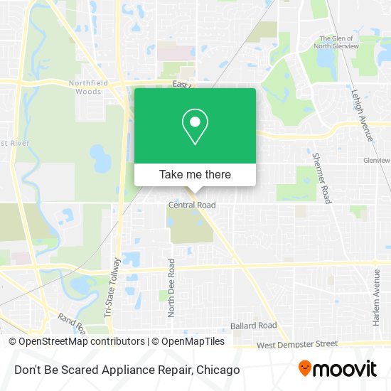 Mapa de Don't Be Scared Appliance Repair