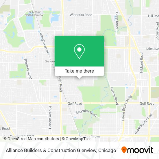 Alliance Builders & Construction Glenview map
