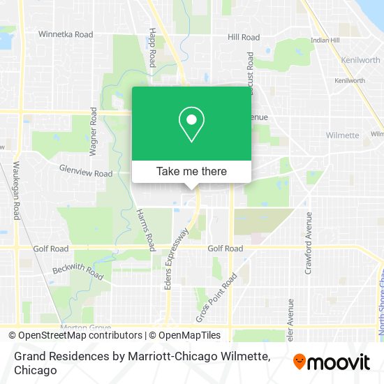 Mapa de Grand Residences by Marriott-Chicago Wilmette