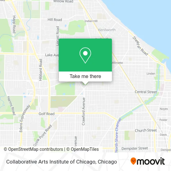 Collaborative Arts Institute of Chicago map