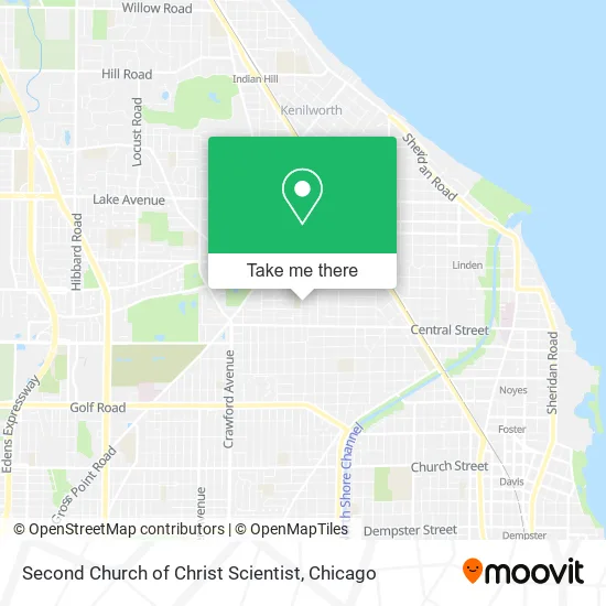 Second Church of Christ Scientist map