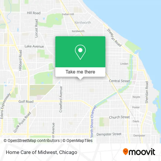 Home Care of Midwest map