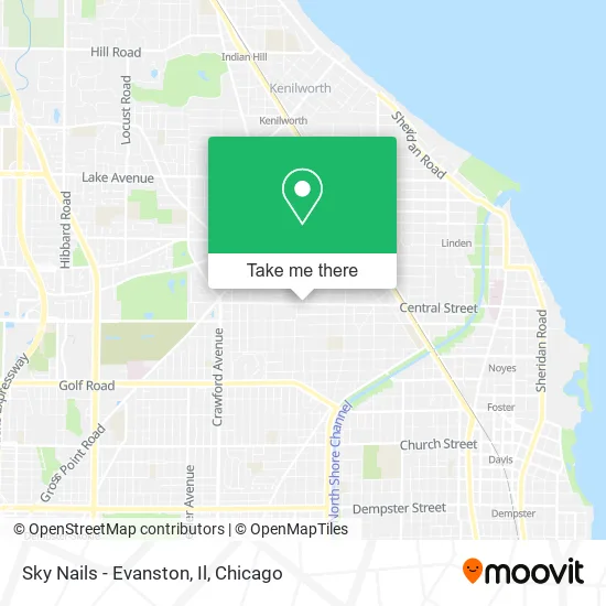 Sky Nails - Evanston, Il map